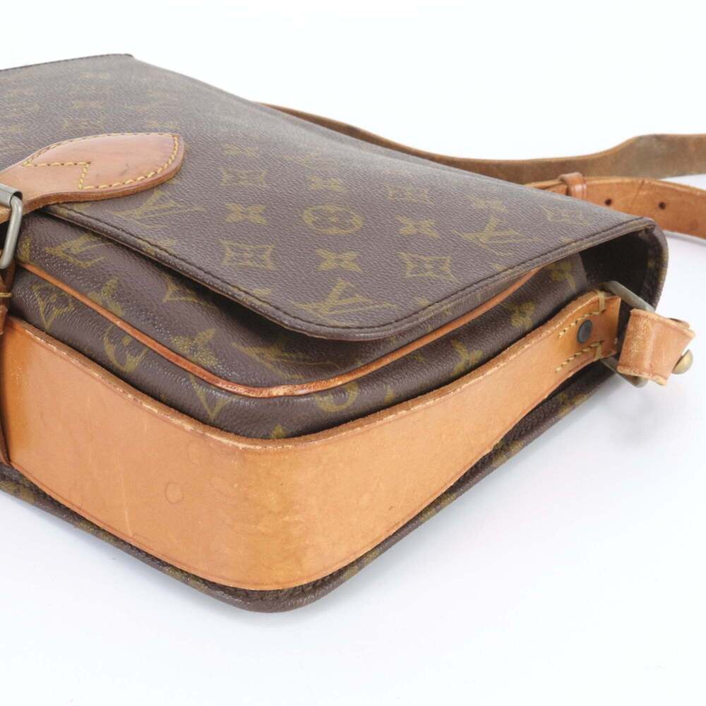 LOUIS VUITTON Authentic Brown Monogram Leather Shoulder Bag - Picture 4 of 10